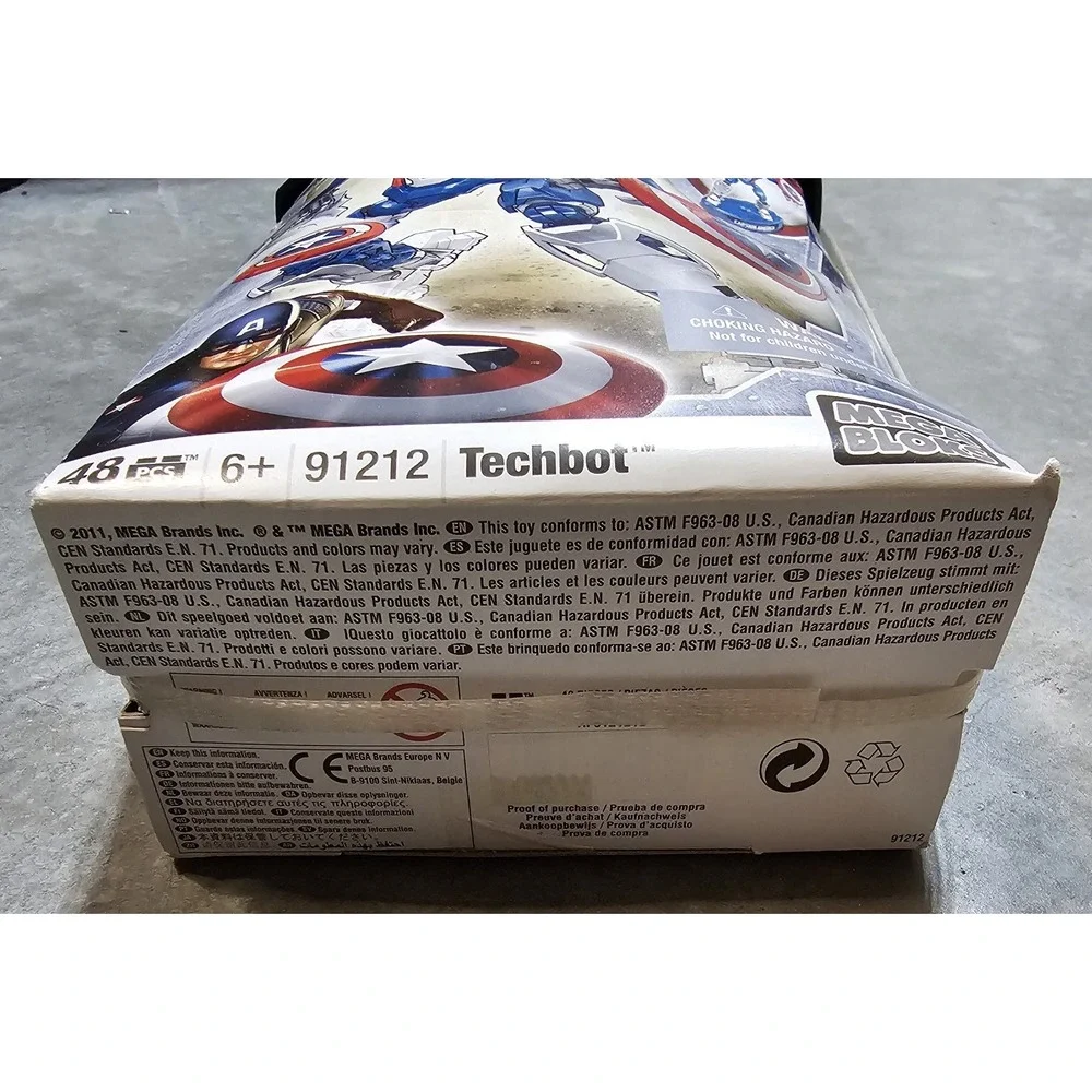 Captain America Mega Bloks 91212 Techbot‎ Marvel 2011 Avengers Damaged Packaging